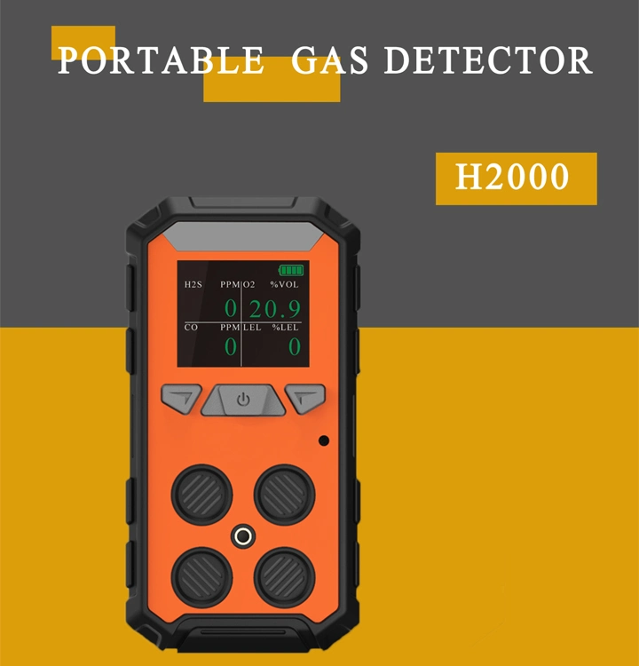 Co O2 H2s Lel Portable 4 in 1 Gas Detector