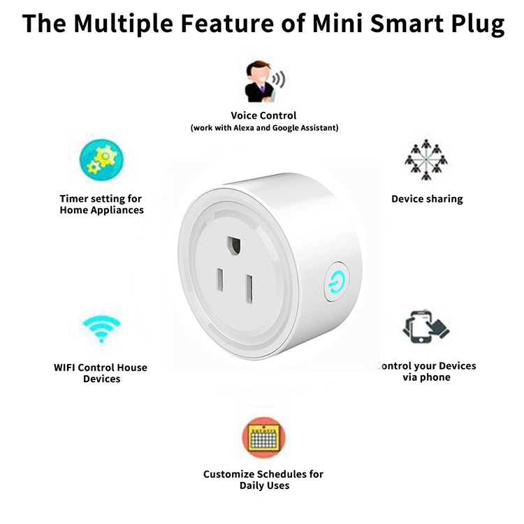 16A UK EU Us Universal Remote Control Amazon Alexa Customization Wireless WiFi Smart Power Socket Plug