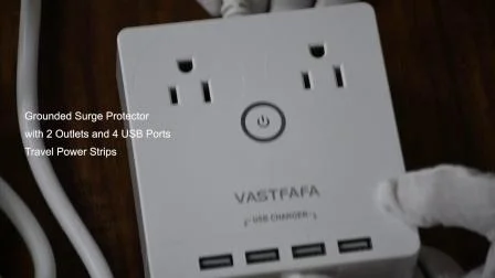 Station de charge de bureau portable intelligente USA avec prise plate