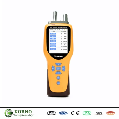 Détecteur de qualité de l'air portable IP66 détecteur multi-gaz 6 en 1 détecteur de particules de gaz/poussière/Co/No2/So2/CO2/Pm2.5/Pm10