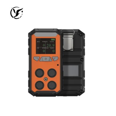 2022 IP66 4 Compteur de gaz Détecteur multi-gaz portable Lel, Co, H2s, O2 avec batterie